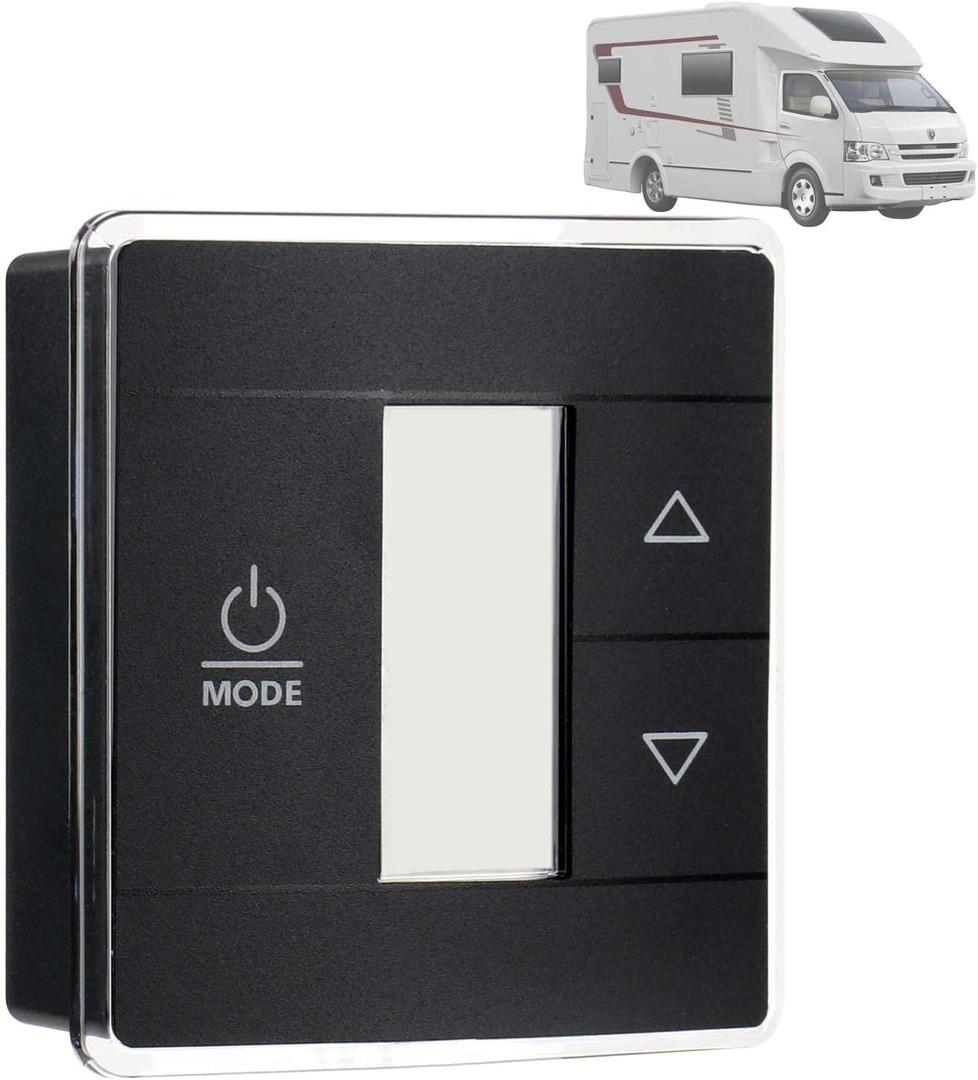3316250.712 RV Single Zone Wall Thermostat Replacement for Dometic for RV/Camper Conditioners - Precise Temperature Control with, Bright Blue Backlight, Self-extinguishing, Black