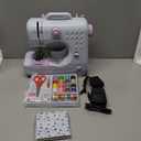 Sewing Machine for Beginners with 50 Pcs Fabric and 32 Pcs Sewing Threads Kit, Small Portable Mini Sewing Machine 12 Built-in Stitches 2 Speed with Foot Pedal