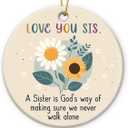 Soul Sister Christmas Ornament 2025, Love You Sister Gifts for Christmas, Birthday, Ceramic Ornaments for Family Reunion Decorations, Holiday Family Exchange Gifts for Sisters in Law