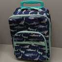 Stephen Joseph, Kids Roling Carry-On Luggage, 12.5"L x 6.5"W x 18"H, Blue Shark