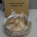 LAMU 3 Pack Lazy Susan Organizer Turntable for Cabinet, Condiment Organizer for Kitchen Pantry Organizers and Storage, Table Top, Fridge, Countertop, Spice Organization, 12'' 10.6'' 9.25'', Amber