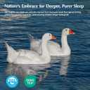 Pacific Coast Goose Feather Down Fiber Comforters Queen Size, Extra Fluffy White Duvet Insert, Ultra-Soft, Breathable, All Season Hotel Luxury Bedding Comforters, 8 Corner & Center Loops (90"x90")