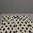 Forever 21 Men's Geo Print Rayon Shirt (Medium, Cream)