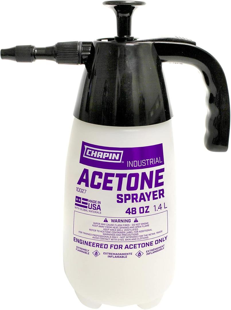 Chapin 10027 Handheld Pump Sprayer, 48oz, Industrial, Professional, for Decorative Concrete, Adjustable Poly Cone Spray Nozzle, Straight or Shower Stream