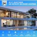 ANWIO Recessed Lighting 6 Inch 5CCT 1000LM High Brightness Flat Retrofit LED Recessed Lights Can Needs, 2700/3000/4000/5000/6000K Selectable Can Lights 10W CRI 80+ Dimmable E26 IC Rated & ETL 5 Pack