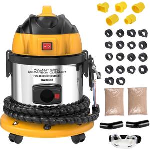 Walnut Blaster, with 23 Pcs Adapters & 2KG Walnut Blaster Kit for Carbon Cleaning, Automotive Engine System Intake Pipe Exhaust Valve Cleaning Machine, 1200W