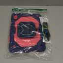 Case for iPad A16 11th Generation 11 Inch 2025, Auorld for iPad 10th Generation 10.9 inch 2022 case with Screen Protector, 360 Degree Rotating Stand Shoulder Strap Pencil Holder, Navy Pink