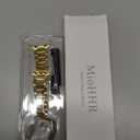 MioHHR Solid Stainless Steel Band Compatible with Apple Watch 38mm(Series 3/2/1) 40mm(Series SE/6/5/4) 41mm(Series 9/8/7) Metal Strap with Soft TPU Case for iWatch Bands for Women and Men, Gold