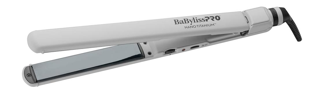 BabylissPRO Nano Titanium Ultra-Thin Hair Straightener, Professional Flat Iron For All Hair Types (1 inch, Mist)