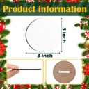 Knitgrip 50 Pcs Sublimation Buttons Blanks with Pins 3 Inch MDF Buttons Pins Heat Transfer Sublimation Blanks Christmas Badge Name Tags for Projects DIY Crafts Gifts