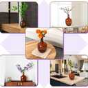 Bfttlity Clear Glass Vase Tall Farmhouse Vase for Branches Glass Vases for Centerpieces in Home Decoration (M-Amber)