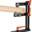 YUCHENGTECH Wood Lathe Steady Rest Lathe Tools L Type Woodworking Cast Iron Steady Rest Woodworking Lathe Center Frame with Three Adjustable Wheels Within 12in Woodworking Lathes