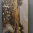 MTFBWY Spring Wildflower Landscape Framed Canvas Wall Art, Vintage Rustic Meadow Field Nature Painting Print, Cottagecore Farmhouse Decor for Bedroom Living Room Kitchen 8x10 Inch