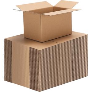CRUGLA 40 Packs 8x5x5 Shipping Boxes for Small Business, Corrugated Cardboard Boxes Bulk for Shipping Packing Mailing (Brown)