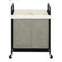 STO STO Laundry Hamper 2 Section, 100L Rolling Laundry Sorter Cart with Removable and Washable Liner Bag, Clothes Hamper with Wheels and Metal Handle for Laundry Room and Bedroom