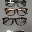 Gaoye Stylish Blue Light Glasses for Woman - Computer Glasses 99% Blue Light Blocking - Lightweight TR90 Frames - 3 pack (B2-matte Black+leopard+tortoise)
