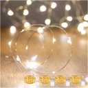 String Lights, Waterproof LED String Lights Fairy String Lights Starry ,Battery Operated String Lights for Indoor & Outdoor Decoration Wedding Home Parties Christmas Holiday. (Warm White, 10Ft/4pc)