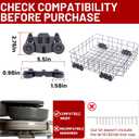 Cylrod Upgraded W10728159 Dishwasher Lower Rack for Maytag Dishwasher Rack with Wheels, W10525646 W10780925 W10082825 Lower Rack Replacement for Kitchenaid Dishwasher Rack Parts, 22"D by 20.8"W