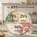 MYOVPLUT Stainless Steel Kids Plates Set of 6, 9 Inch Divided Plate for Adults and Toddlers,Metal Portion Control Plates for Balance Lunch, Bariatric & Diabetic Diet,Unbreakable,Dishwasher Safe