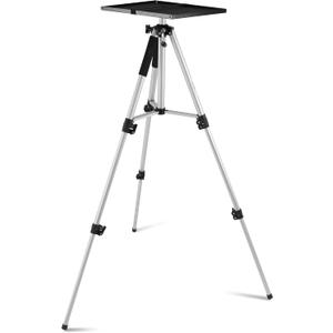 Pyle Portable Video Projector Tripod Stand, 22’’-55’’ Adjustable Height Projector Mount with 360° Rotating Tray, Anti-Slip Rubber Feet, and Durable Metal Design for Home, Office, or Classroom Use
