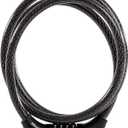 Master Lock Black Set Your Own Combination Bike Lock, Metal Cable Lock has a Weather Resistant Vinyl Coating for Outdoor Durability, 5 Feet Long, 8370D