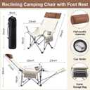 Yuntau Camping Chair with Umbrella Reclining Chair with Foot Rest with Universal Clamp UPF 50+ 360 Degree Adjustable Umbrella Portable Lightweight Foldable for Outdoor