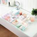 STORi SimpleSort 6-Piece Stackable Clear Drawer Organizer Set | 6" x 6" x 2" Square Trays | Small Makeup Vanity Storage Bins and Office Desk Drawer Dividers | Made in USA