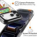 for iPhone 17 Pro case Cute - Durable Shockproof 6.6 ft Drop Impact Phone Case - Funny UFO Design (6.3") Black