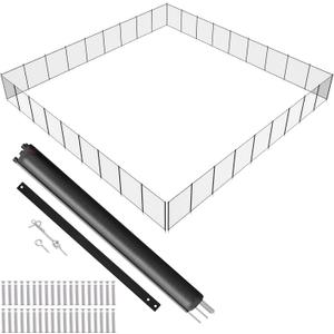 VEVOR Pool Fence, 4 x 108 FT Pool Fences for Inground Pools, Removable Safety Pool Fencing, Easy DIY Installation Swimming Pool Fence, 340gms Teslin PVC Pool Fence Mesh Protects Kids and Pets
