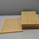 Double Layer Bread Box for Kitchen Countertop, Large Breadbox Bread Container Storage with Acrylic Door, Wooden Farmhouse Bread Holder (Bamboo, Medim-15.7" L x 9.5" W x 13" H)