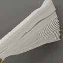 Changshade 6-Pack Pleated Paper Temporary Shades Cordless Light Filtering Cut to Size Temporary Paper Blinds for Indoor Windows of Office, Bedroom, Bathroom, Living Room, 36" W x 72" H, White