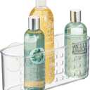 iDesign Hanging Suction Shower Caddy Basket for Bathroom Storage - Clear - Made in USA