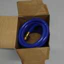 EVA Coil Garden Hose for Gardener: Retractable Self Coiling Hoses with 3/4" GHT Solid Brass Fittings - Kink Free and Flexible for Home and Garden Yard (10FT, Blue)