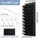 TAHAVICE 10-Tier Large Size Over The Door Shoe Organizer, Holds 30 Pairs Hanging Shoe Rack with Deep Pockets for Closet, Space-Saving Storage for Sneakers, Boots (Black)