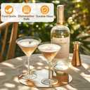 Qipecedm Martini Glasses Set of 4, 9 oz Crystal Cocktail Glasses, Hand Blown Crystal Martini Glasses for Espresso Martini, Cosmopolitan, Gimlet, Home Bar, Party, Martini Glassware Gift Set (Stem)