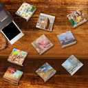 Chunful 12 Pack Clear Acrylic Self Standing Photo Frames Small Picture Frame Bulk Wallet Size Desktop Display Freestand for Home Office (2 x 2 Inches)