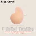 Epock Convertible Silicone Sticky Bra - Dual Wear Adhesive Bra for Lift & Push Up Effect, Invisible Strapless Nipple Covers (M)