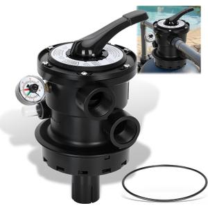 Replacement for Hayward SP0714T Vari-Flo Top-Mount Multiport Valve, Compatible with All Hayward Above-Ground Pro and VL Series Sand Filter, 1.5-Inch FIP Plumbing 7-Positions Clamp Style Control Valve