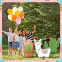 3 Pcs Large Cinco De Mayo Decorations Mexican Cardboard Cutouts Stand up Cactus Llama for Fiesta Cinco De Mayo Mexican Party Decorations Baby Shower Home Outdoor Birthday Photo Props Supply