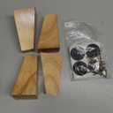 Wood 4 Inch Furniture Legs Set of 4 Round Solid Mid Century Couch Feet Replacement Legs for Sofa Dresser Cabinet Bed Ottoman Home DIY (Round Straight Natural)