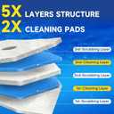 60Ct Aromative Toilet Brush Refills, Toilet Bowl Cleaner Refills, Double-Layer Cleaning Pads Added, Disposable Refill Heads for Toilet Bowl Cleaner Wands, Bulk Patented