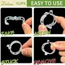 Dalzom 300Pcs Tomato Clips, Plastic Trellis Clips Plant Support Clips, Plant Clips for Support, Grape Vine, Tomato Vine, Vegetables Plants, Garden Clips to Grow Upright Makes Plants Healthier