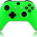 eXtremeRate Neon Green Soft Touch Grip Front Housing Shell Faceplate for Xbox One X S Controller Model 1708 - Controller NOT Included