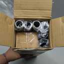 2 Pack Modern Black Curtain Rods Set for Windows 28 to 48 Inches Adjustable Length Heavy Duty 1" Diameter Window Curtain Rod with Decorative Finials for Outdoor Bedroom Kitchen Living Room