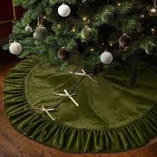 Christmas tree skirt, 48 inches, green 