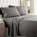 Danjor Linens Bed Sheet Set Twin XL for College Dorm Room, Back to School Items, Sheets with 2 Pillowcases, Lightweight Brushed Microfiber Deep Pockets, 4 Piece Bedding Sets, Gray