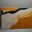 DONGYOUJI Abstract Canvas Wall Art for Living Room - Modern Orange Grey Black Painting Artwork for Bedroom - Contemporary Wall Decor Picture for Home Office Decoration 24x36inch