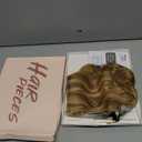 Rich Choices Halo Hair Extensions 100% Real Human Hair Wave Wire In Hair Extensions Human Hair Clip in Human Remy Hair Halo Hair Extension HairPiece 12 Inch #12P613 Golden Brown Mixed Bleach Blonde