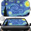 Windshield Sun Shade, Car Sun Shade Windshield Blocks UV Rays, Keep Car Interior Cool, Front Foldable Windshield Sunshade for Hatchback, Truck, SUV, MPV (Starlit sky(55"x32"))