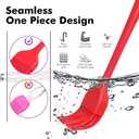 SURDOCA Silicone Pastry Basting Brush - 2Pcs 10 + 8 in Heat Resistant Brush for Baking Cooking Food, BPA Free Kitchen Brush for Sauce Butter Oil, Stainless Steel Core Design for Barbecue BBQ Grilling (Black)